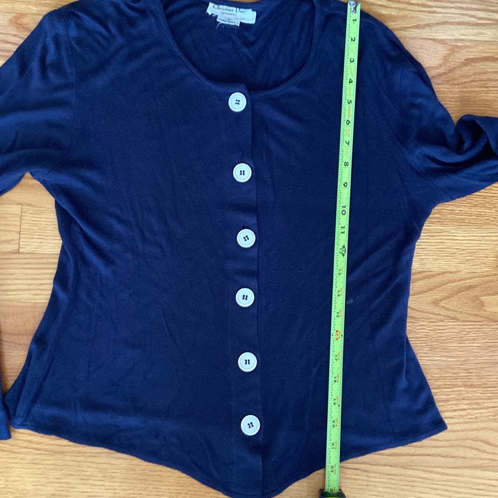 Christian Dior Separates Button Down Cardigan w Flair - Picture 10 of 11